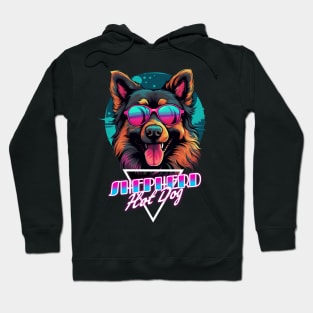 Retro Wave Shepherd Hot Dog Shirt Hoodie